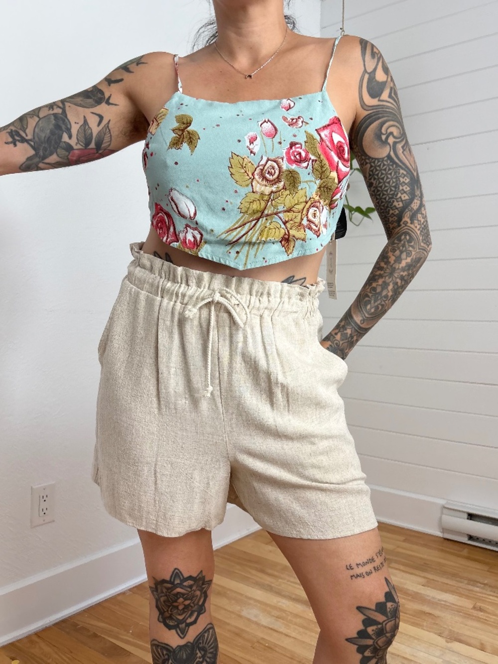 Urban renewal floral crop top